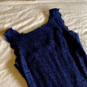 Adrianna Papell Lace Dress, Navy, Size 8